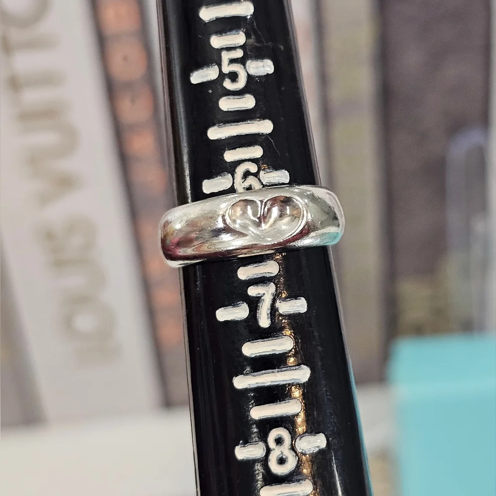 💚Tiffany & Co. Curved Heart Elsa Peretti 925 Silver Vintage Ring SZ 6.25 💍